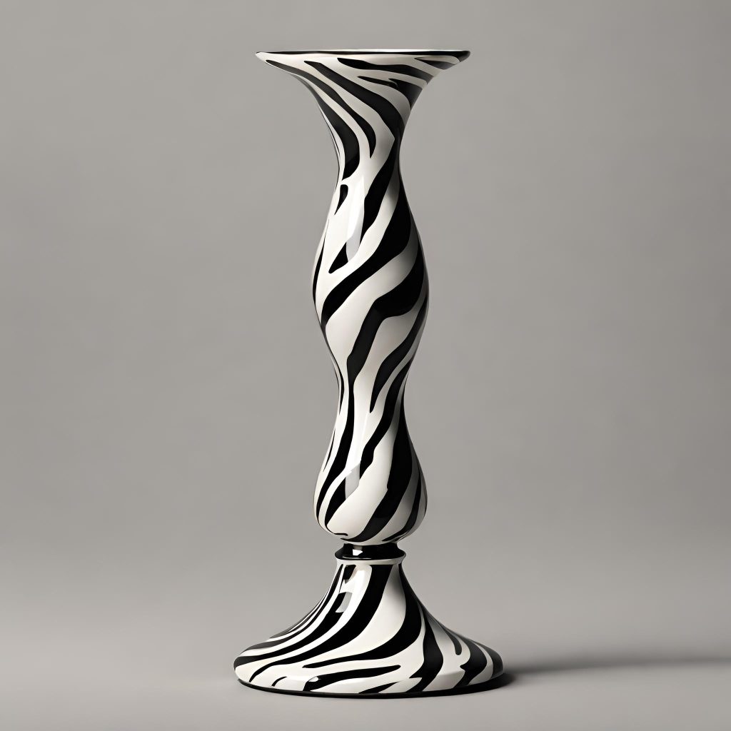 CANDELABBRO ZEBRA SUBLIMAZIONE DIPPRINT WATER TRANSFER PRINTING DECORAZIONI